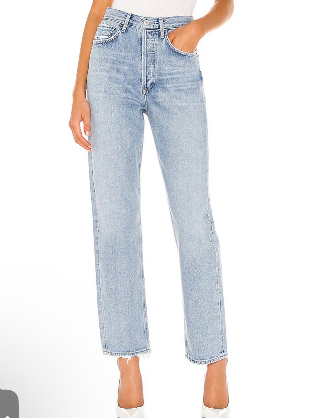 Agolde 90s Mid-Rise Loose Fit - Light Blue Wash